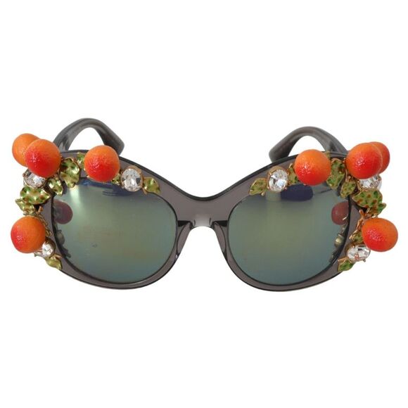 Dolce & Gabbana DG4283B Acetate Crystals Orange Appliques Women's Sunglasses